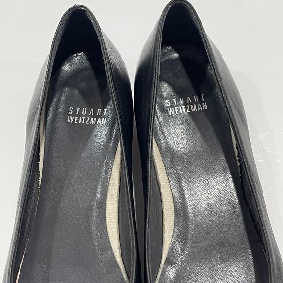 Stuart Weitzman Vintage Black Ballet Flats Cutout Flower Size 9.5 - Picture 5 of 11